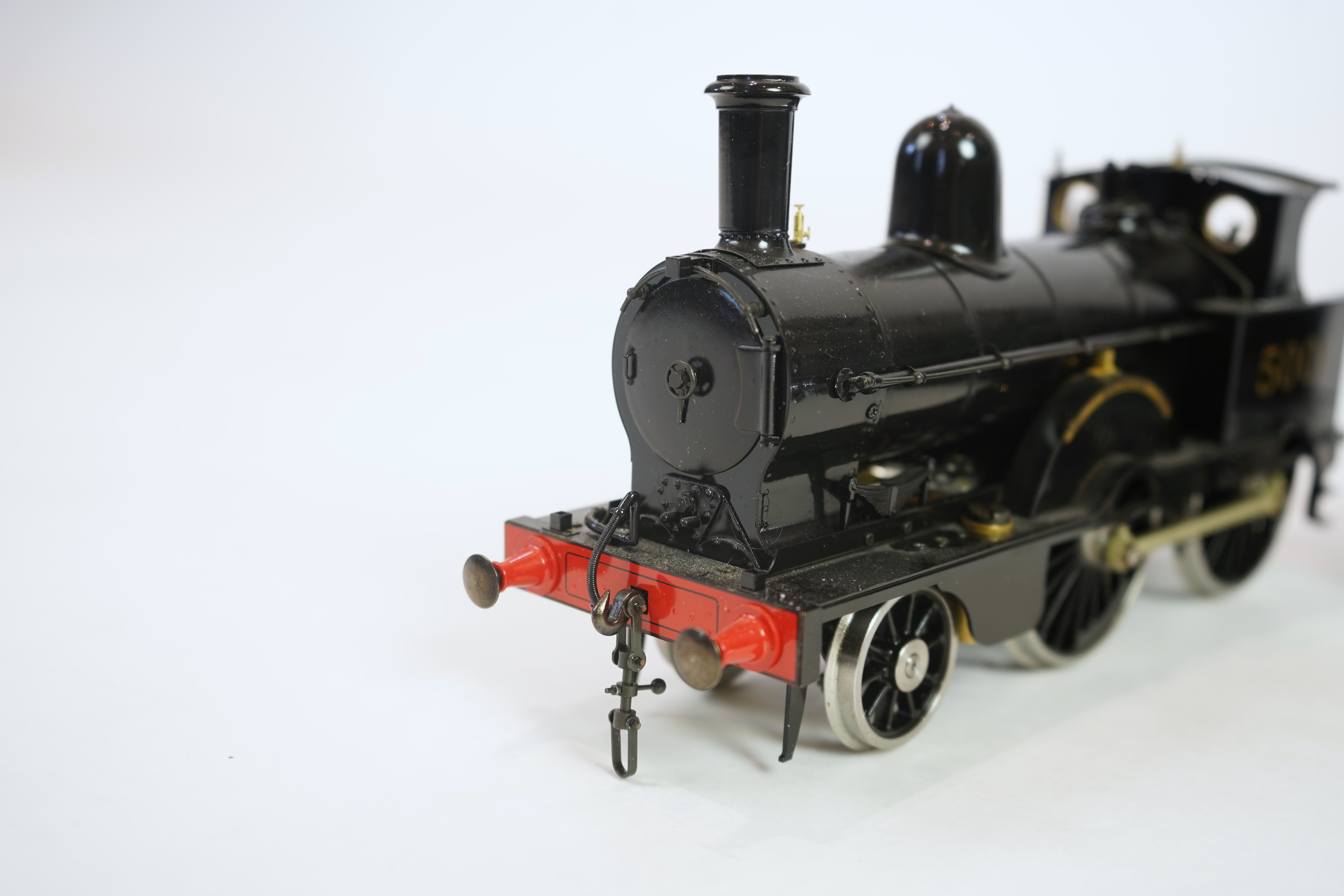 A Gauge One Aster Hobbies live steam LMS Precedent Class, 2-4-0 tender locomotive, in the final unlined black livery as Snowdon 5001, with spirit fired working two cylinder motion.
